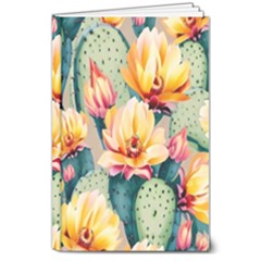 Prickly Pear Cactus Flower Plant 8  X 10  Hardcover Notebook by Ravend