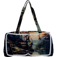 Fantasy Landscape Foggy Mysterious Multi Function Bag by Ravend