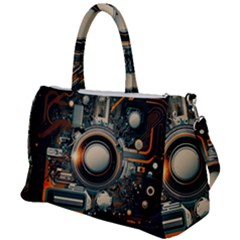 Technology Robot Internet Processor Duffel Travel Bag by Ravend