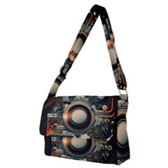 Technology Robot Internet Processor Full Print Messenger Bag (m) by Ravend