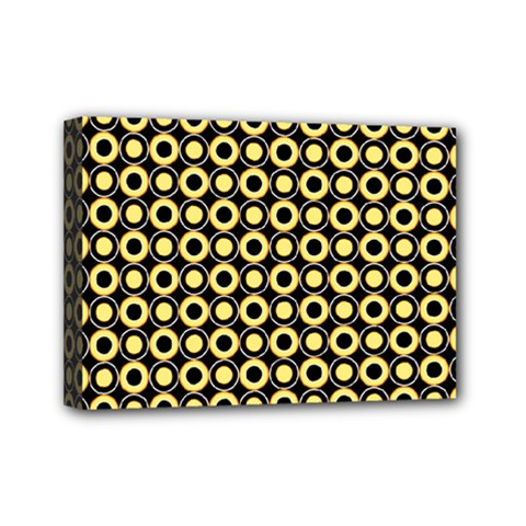  Mazipoodles Yellow Donuts Polka Dot Mini Canvas 7  X 5  (stretched) by Mazipoodles