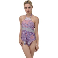 Ramen Kawaii Aesthetic Pink Go With The Flow One Piece Swimsuit by Bangk1t