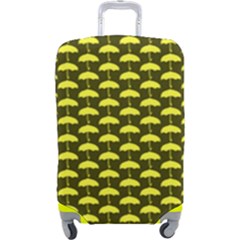 Under My Little Yellow Umbrella Luggage Cover (large) by ConteMonfrey