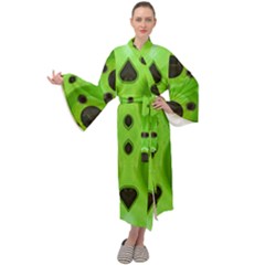Abstract Geometric Modern Pattern Maxi Velvet Kimono by dflcprintsclothing