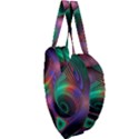 Circle Art 3d Artwork Graphics Vortex Colorful Digital Art Giant Heart Shaped Tote View3
