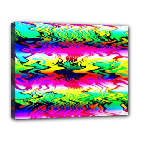 Waves Of Color Canvas 14  X 11  (stretched) by uniart180623