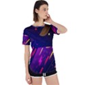 Colorful Abstract Background Creative Digital Art Colorful Geometric Artwork Perpetual Short Sleeve T-Shirt View1