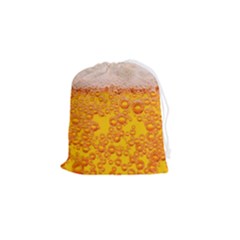 Beer Texture Drinks Texture Drawstring Pouch (small) by uniart180623
