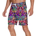 Flower Patterns Abstract Pattern Digital Art Men s Beach Shorts View2