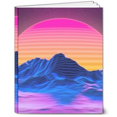 Sun Ultra Artistic 3d Illustration Sunset 8  X 10  Softcover Notebook by uniart180623