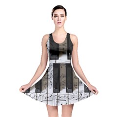 Music Piano Instrument Sheet Reversible Skater Dress by uniart180623