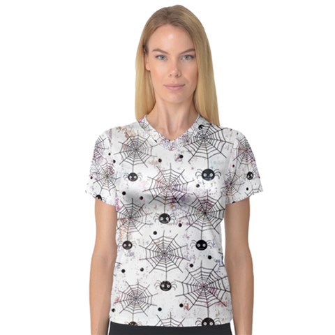 Creepy Spider V-neck Sport Mesh Tee by uniart180623