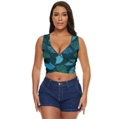 Pattern Plant Abstract Women s Sleeveless Wrap Top by uniart180623