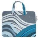 Waves Ink Abstract Texture Art MacBook Pro 13  Double Pocket Laptop Bag View1