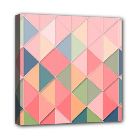 Background Geometric Triangle Mini Canvas 8  X 8  (stretched) by uniart180623