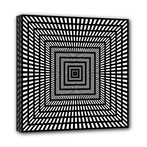 Focus Squares Optical Illusion Mini Canvas 8  X 8  (stretched) by uniart180623