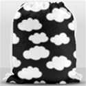 BW Clouds Drawstring Bag (Large) View1