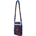 Fractal Spiral Art Pattern Blue Design Multi Function Travel Bag View2