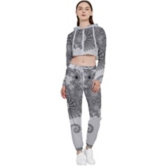 Apple Males Almond Bread Abstract Mathematics Cropped Zip Up Lounge Set by Simbadda
