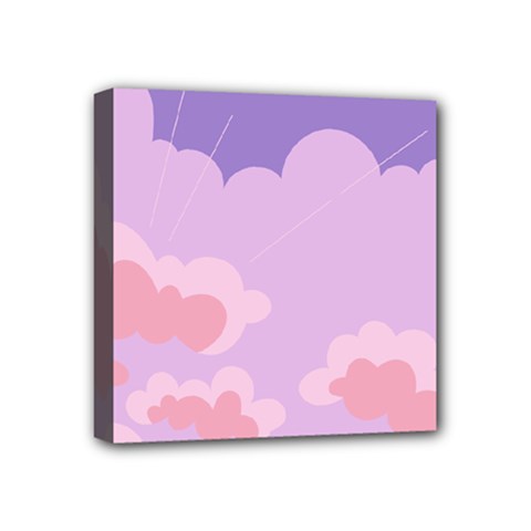 Sky Nature Sunset Clouds Space Fantasy Sunrise Mini Canvas 4  X 4  (stretched) by Simbadda