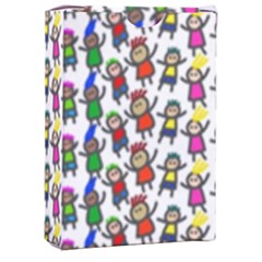 Stickman Kids Doodle Paper Children Group Playing Cards Single Design (rectangle) With Custom Box by Simbadda