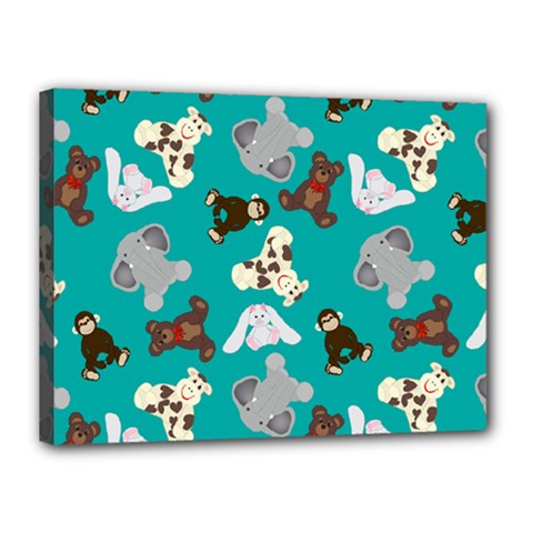 Plush Toys Stuffed Toys Stuffed Animals Canvas 16  X 12  (stretched) by Simbadda