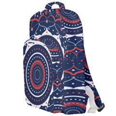 Mandala Orange Navy Double Compartment Backpack by Simbadda