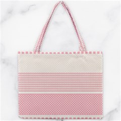 Background Pink Beige Decorative Texture Craft Mini Tote Bag by Simbadda