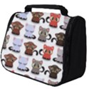Seamless Pattern With Cute Little Kittens Various Color Full Print Travel Pouch (Big) View1