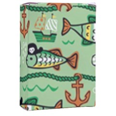 Seamless Pattern Fishes Pirates Cartoon Playing Cards Single Design (rectangle) With Custom Box by Simbadda