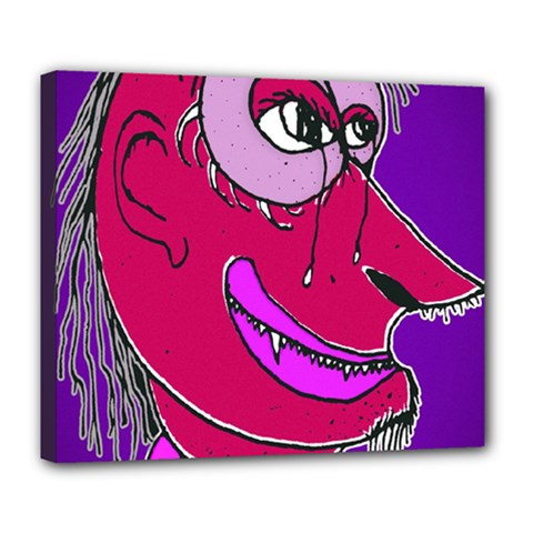 Mutant Harlequin Deluxe Canvas 24  X 20  (stretched) by dflcprintsclothing