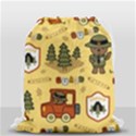 Seamless Pattern Funny Ranger Cartoon Drawstring Bag (Small) View1