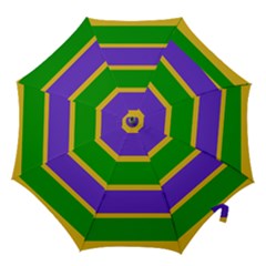 Mardi Gras Stripes Of Purple, Yellow And Green  Hook Handle Umbrella (medium) by Khoncepts