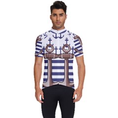 Anchor Background Design Men s Short Sleeve Cycling Jersey by Simbadda