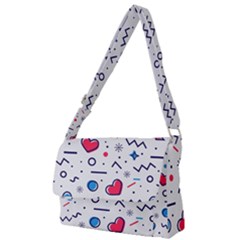 Hearts-seamless-pattern-memphis-style Full Print Messenger Bag (s) by Simbadda