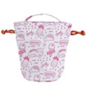 Cute-girly-seamless-pattern Drawstring Bucket Bag View2