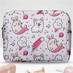Cute-animals-seamless-pattern-kawaii-doodle-style Make Up Pouch (large) by Simbadda