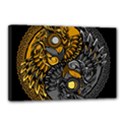 Yin-yang-owl-doodle-ornament-illustration Canvas 18  x 12  (Stretched) View1