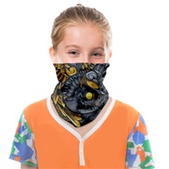 Yin-yang-owl-doodle-ornament-illustration Face Covering Bandana (kids) by Simbadda