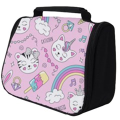 Beautiful-cute-animals-pattern-pink Full Print Travel Pouch (big) by Simbadda