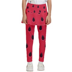 Seamless-watermelon-surface-texture Kids  Skirted Pants by Simbadda