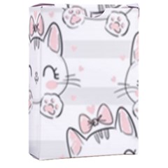 Cat-with-bow-pattern Playing Cards Single Design (rectangle) With Custom Box by Simbadda
