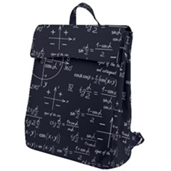 Mathematical-seamless-pattern-with-geometric-shapes-formulas Flap Top Backpack by Simbadda
