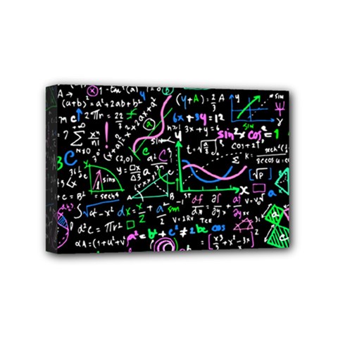 Math-linear-mathematics-education-circle-background Mini Canvas 6  X 4  (stretched) by Simbadda