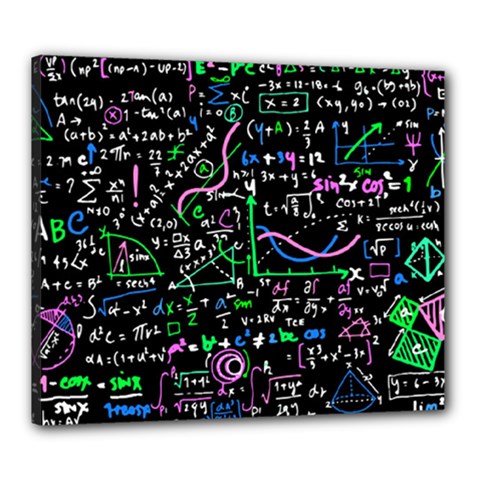 Math-linear-mathematics-education-circle-background Canvas 24  X 20  (stretched) by Simbadda
