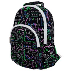 Math-linear-mathematics-education-circle-background Rounded Multi Pocket Backpack by Simbadda
