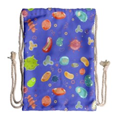 Virus-seamless-pattern Drawstring Bag (large) by Simbadda