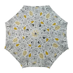 Doodle-seamless-pattern-with-autumn-elements Golf Umbrellas by Simbadda