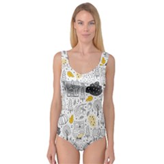 Doodle-seamless-pattern-with-autumn-elements Princess Tank Leotard  by Simbadda