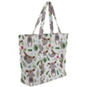Seamless-pattern-with-cute-sloths Zip Up Canvas Bag View2
